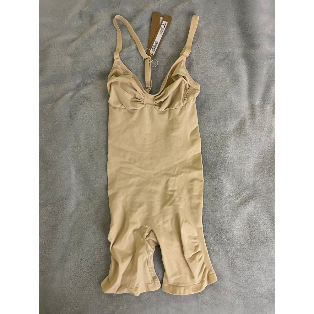 SKIMS Large Seamless Sculpt Mid Thigh BBL Bodysuit Light Sand BD-MDT-3372 NEW